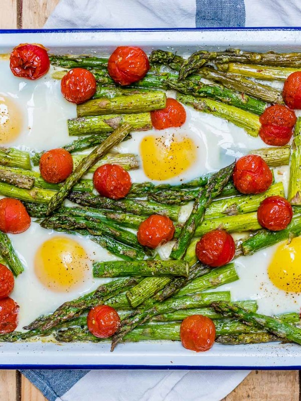 Roasted Tomato Asparagus Egg Bake Clean Eating