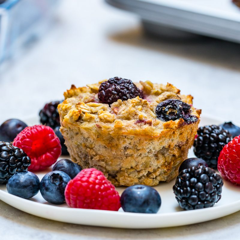 {new} Triple Berry Oatmeal Muffins for Clean Eating ...