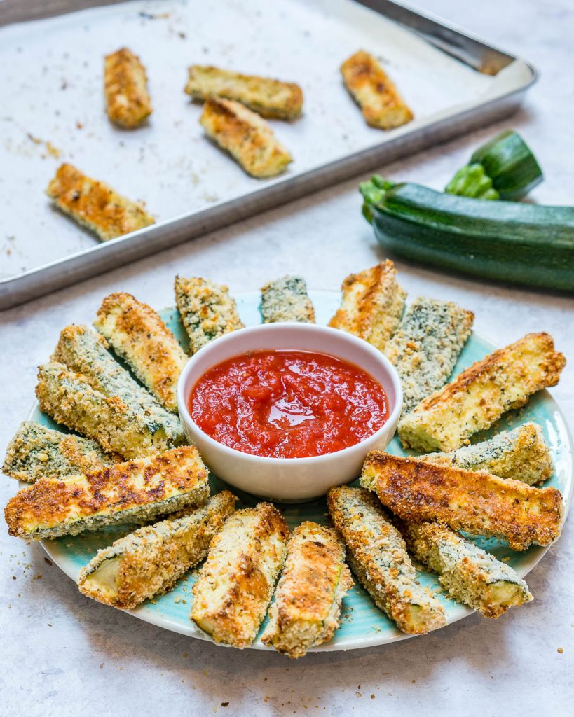 Oven Fried Zucchini Fingers Preparation