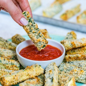 CleanFoodCrush Oven Fried Zucchini Fingers