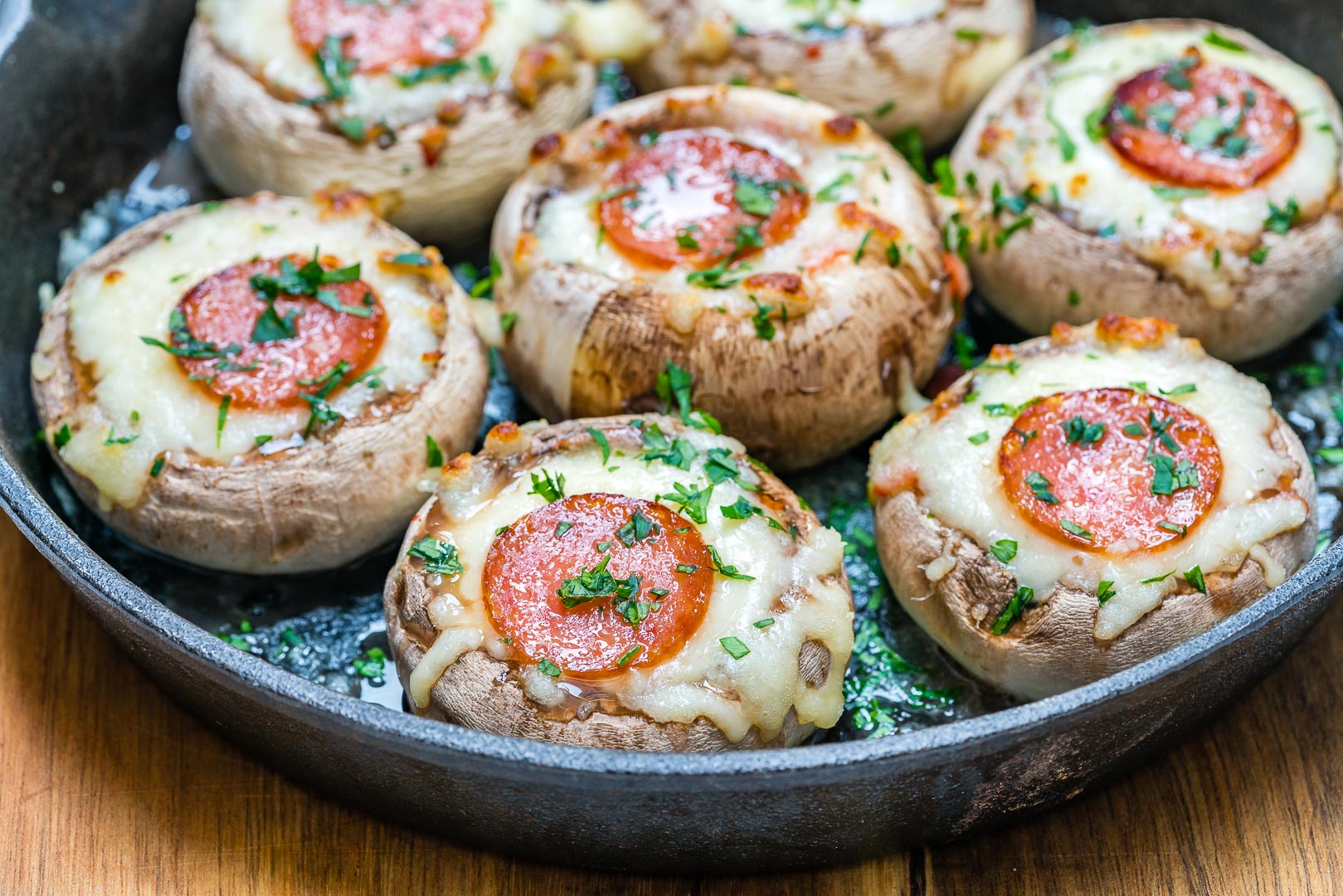 Eat Clean Pizza-Stuffed Mushrooms