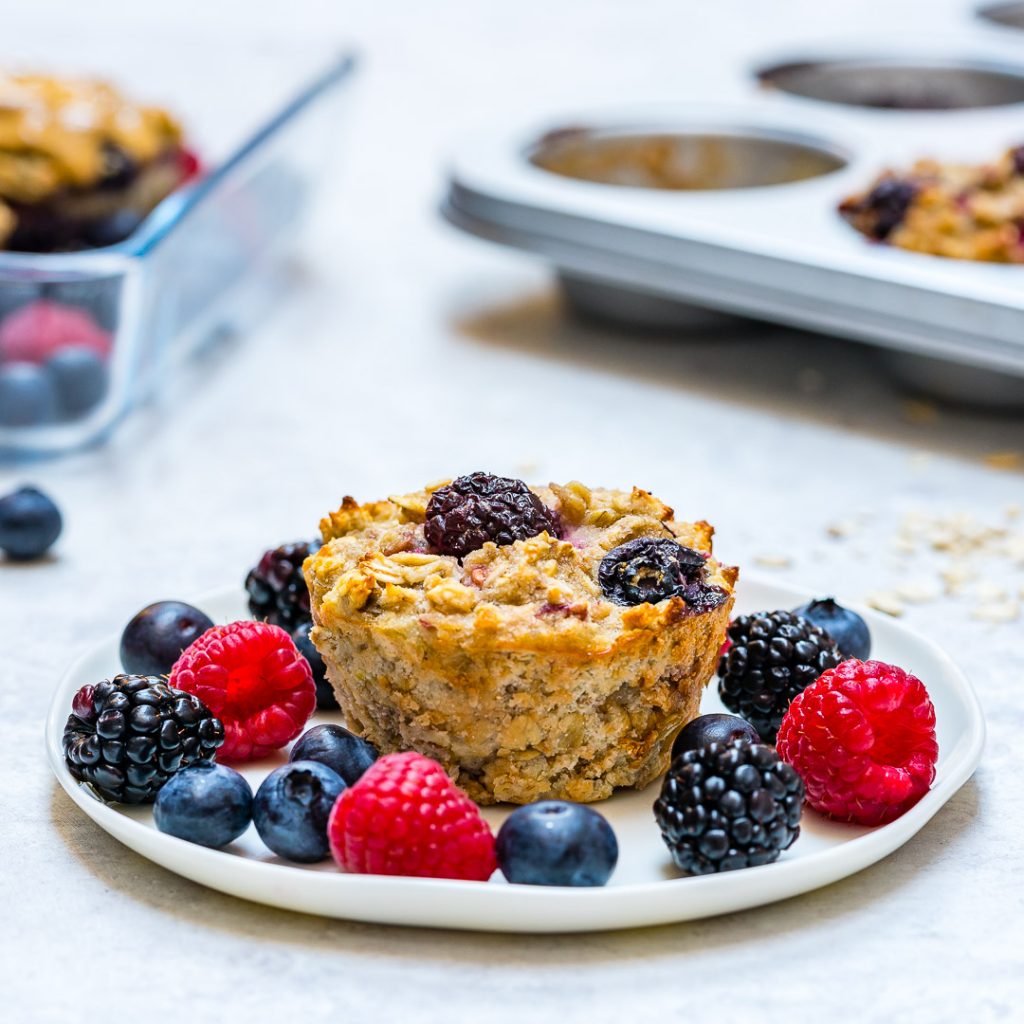 Eat Clean New Triple Berry Oatmeal Muffins