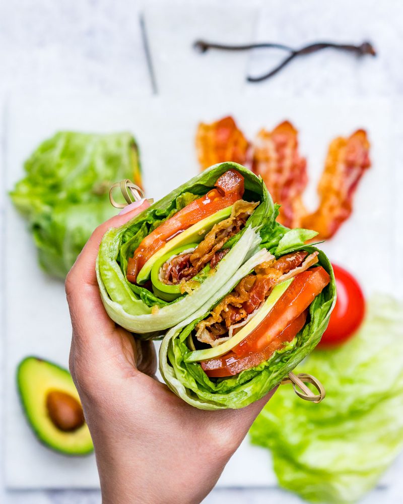 These Skinny BLT Avocado Wraps are a Clean Eating Winner! | Clean Food ...