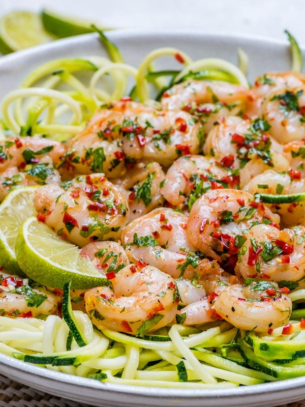 Chili Garlic Shrimp Zoodles Healthy Clean Eats