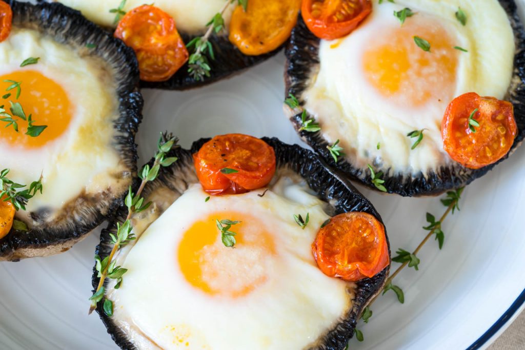Clean Portobello Baked Eggs