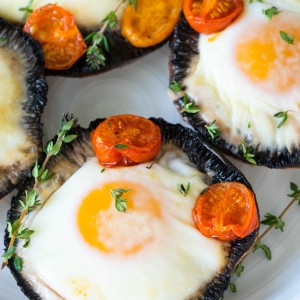 Clean Portobello Baked Eggs