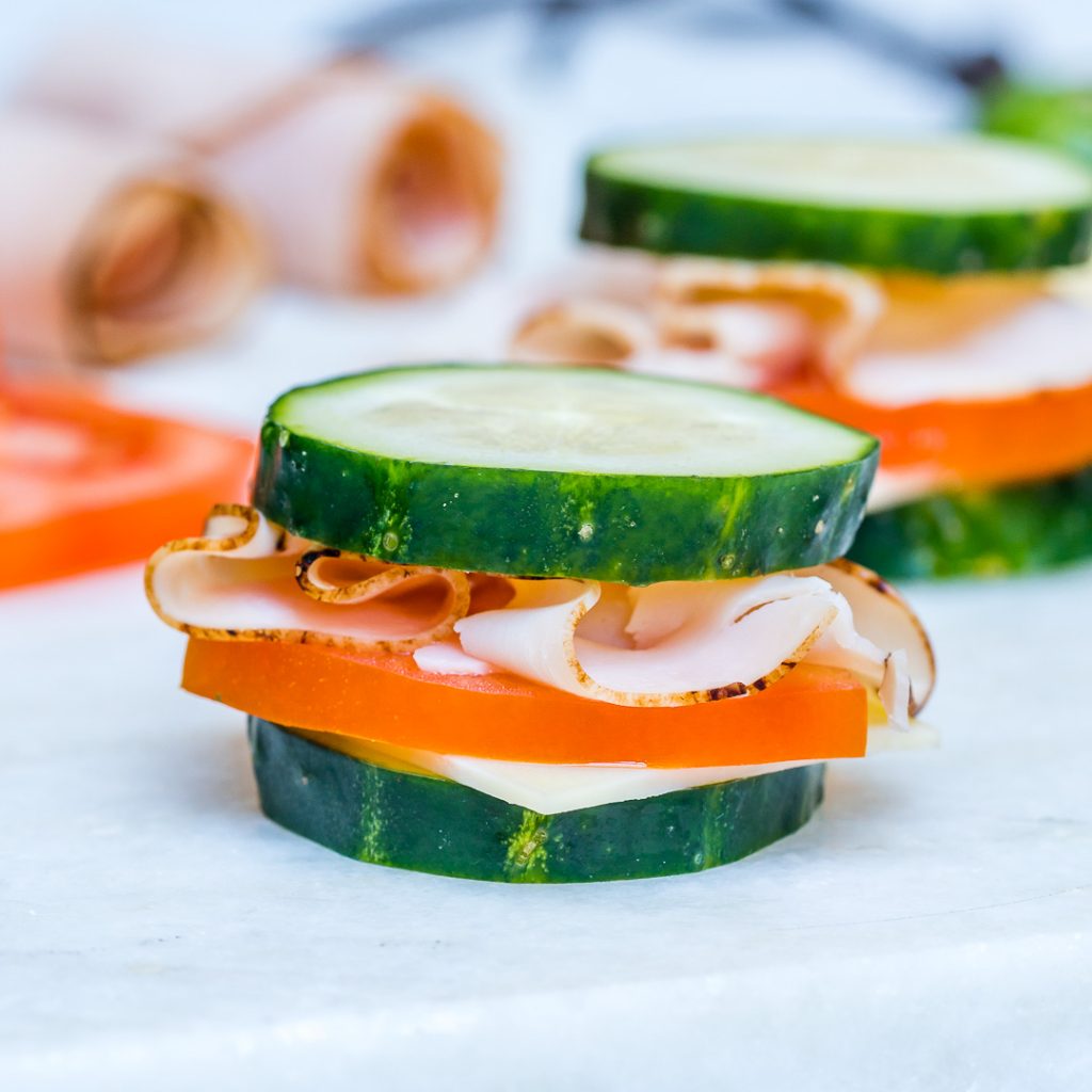 Turkey Cucumber mini Sandwich Bites Recipe