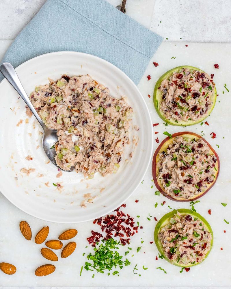 These Crunchy Tuna Apple Bites are the Perfect Clean Eating Snack