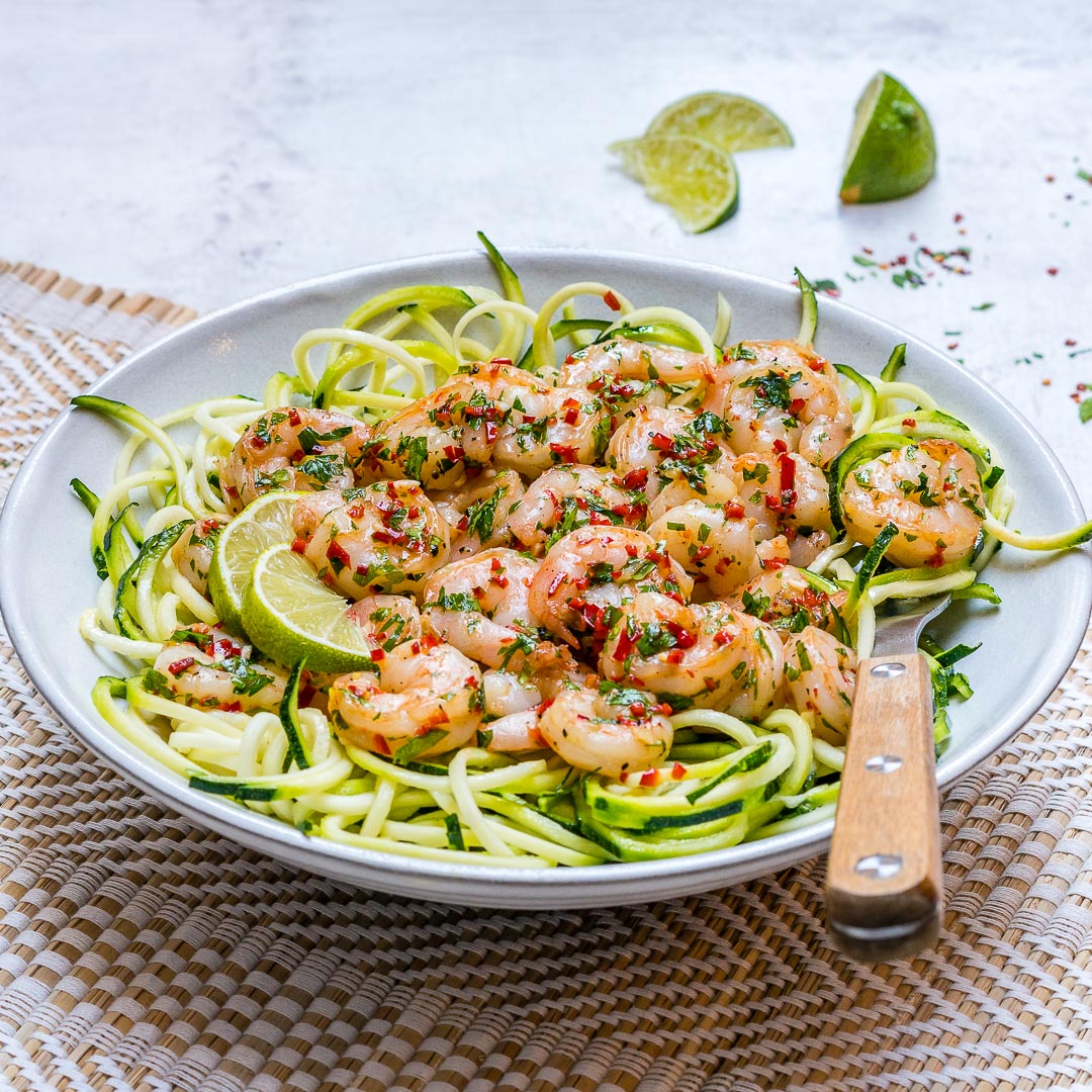 Clean Eating Chili Garlic Shrimp Zoodles Are Low Carb & Super Yummy ...