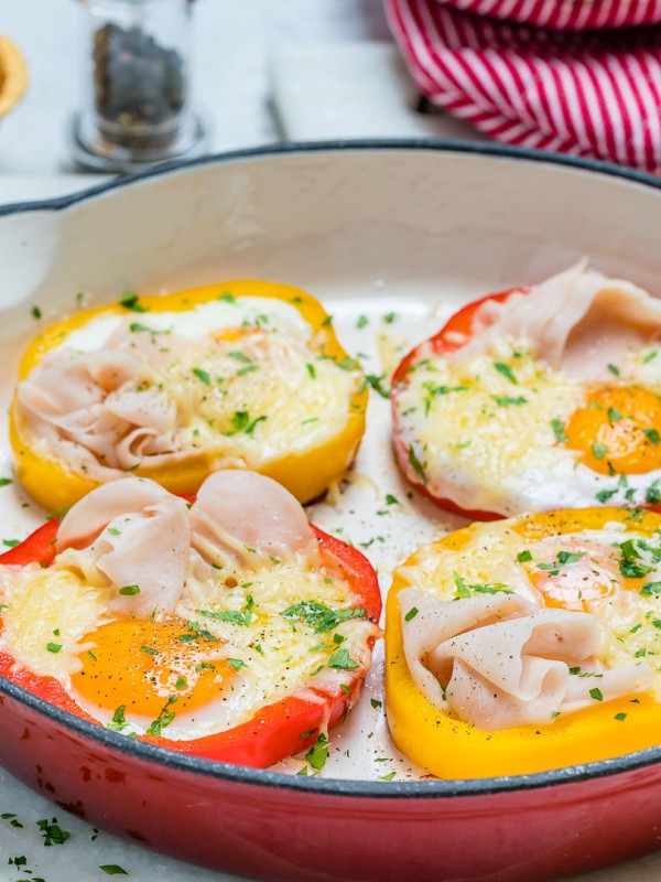 Clean Breakfast Ham Egg Pepper Rings Recipe