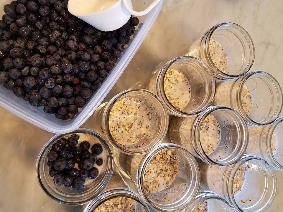 No-Cook Blueberry Pie Overnight Oatmeal Clean Meal Prep