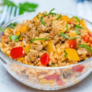 One Pan Unstuffed Bell Peppers Eat Clean Recipes