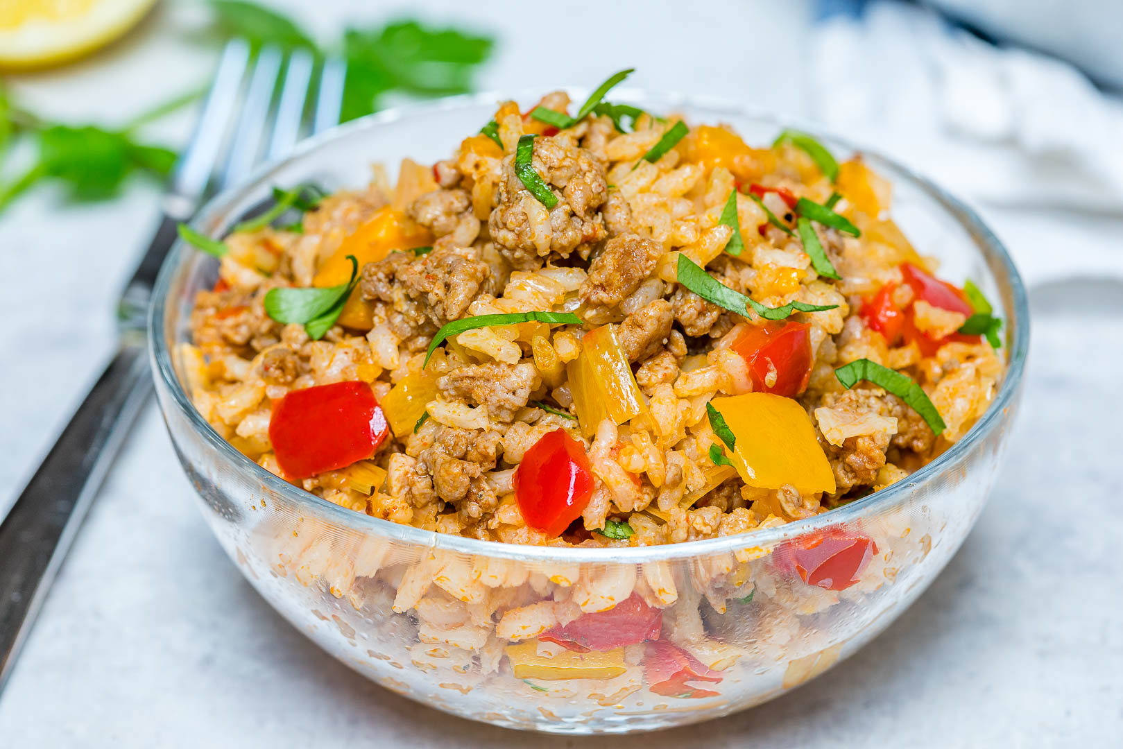 One Pan Unstuffed Bell Peppers Eat Clean Recipes