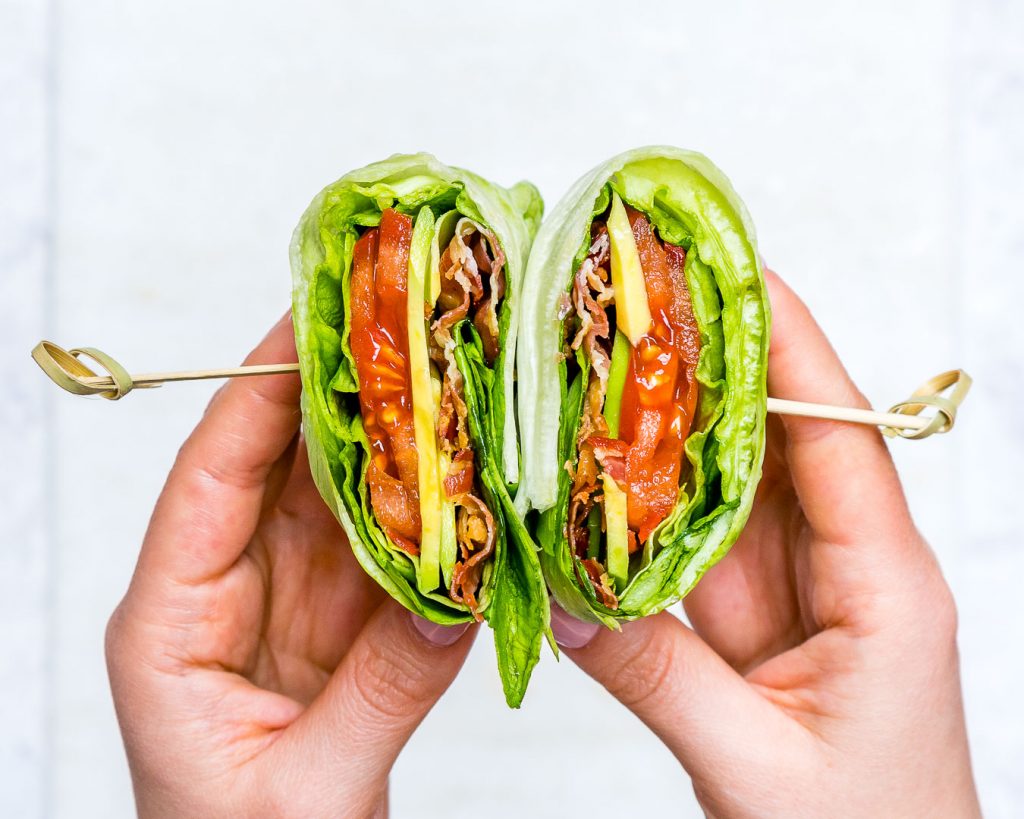 Skinny BLT Avocado Wraps CleanFoodCrush