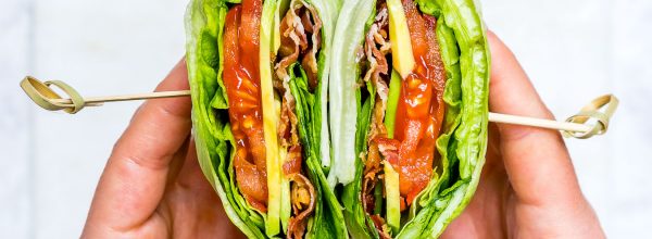 Skinny BLT Avocado Wraps CleanFoodCrush