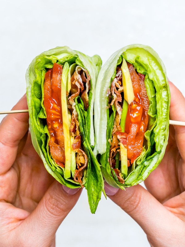 Skinny BLT Avocado Wraps CleanFoodCrush