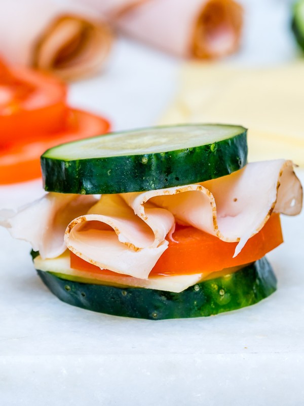 Turkey Cucumber mini Sandwich Bites Clean Recipe