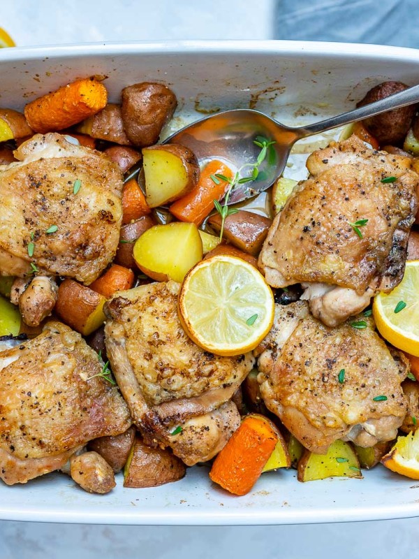 Clean Baked Lemon Chicken and Veggies