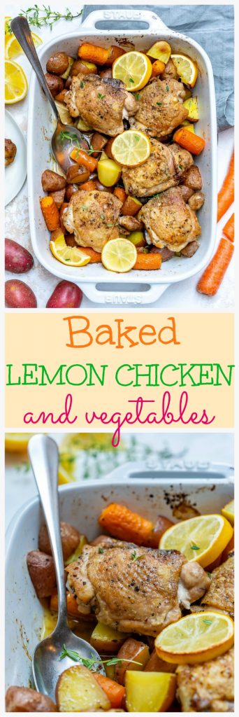 Baked Lemon Chicken and Veggies for a Quick and Clean Dinner Idea ...