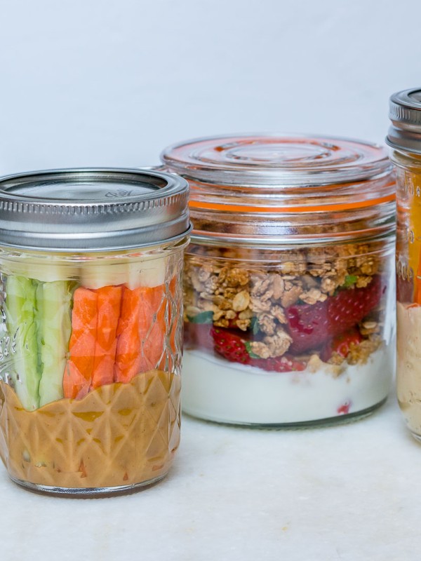Clean Eating Mason Jar Snacks 4 Ways