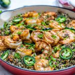 Clean Eating Spicy Cajun Shrimp Quinoa Skillet Recipes