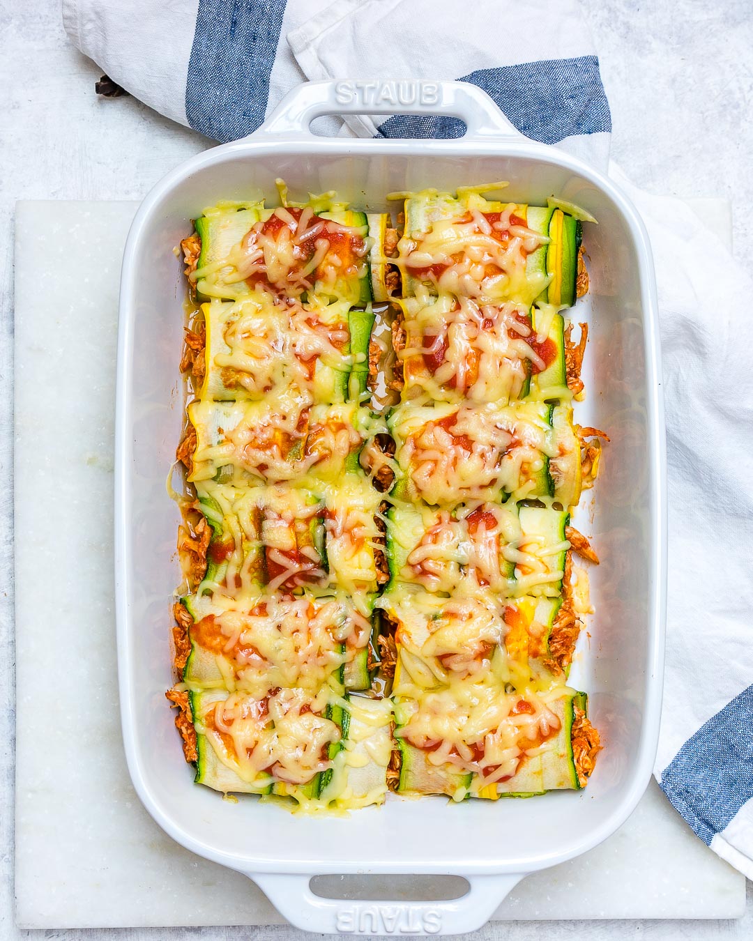 Clean Eating Zucchini Chicken Enchilada RollUps are Heaven! Clean