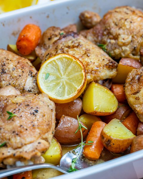 Baked Lemon Chicken and Veggies for a Quick and Clean Dinner Idea ...