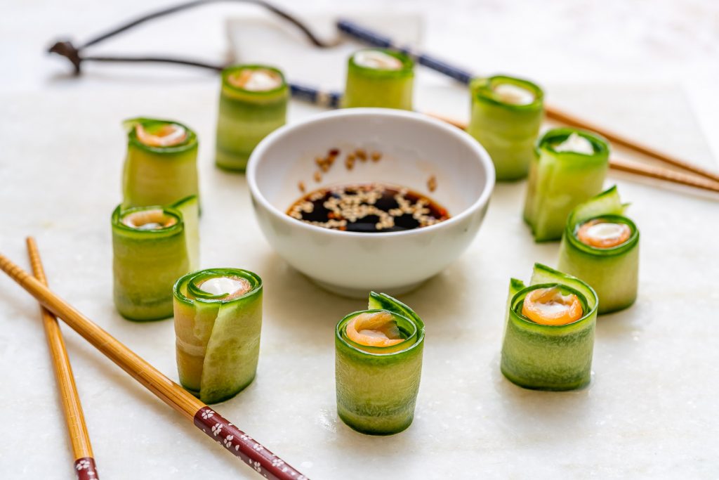 Clean Eating Smoked Salmon Cucumber Rolls