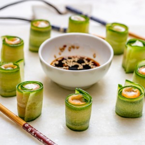Clean Eating Smoked Salmon Cucumber Rolls