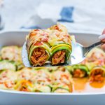 Clean Food ucchini Chicken Enchilada Roll-Ups