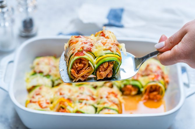 Clean Eating Zucchini Chicken Enchilada Roll-Ups are Heaven! | Clean ...