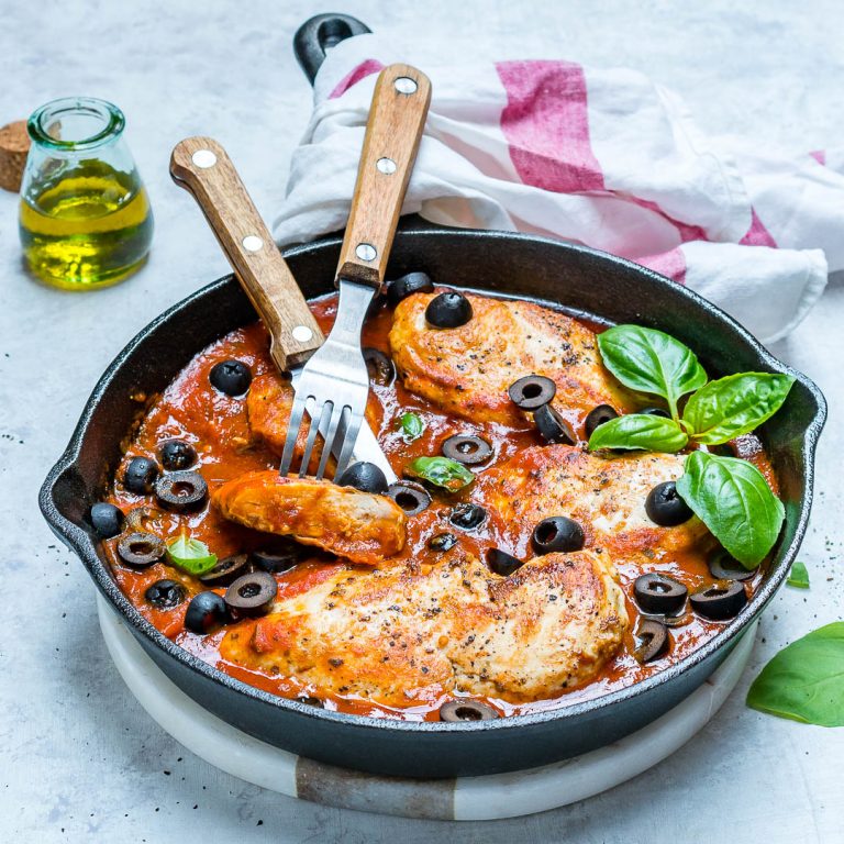 Eat Clean One Pan Mediterranean Chicken In Fresh Tomato Sauce Clean