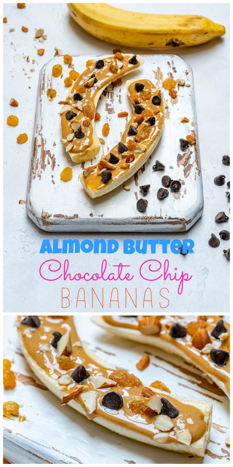 Almond Butter Chocolate Chip Bananas are Super Fun, Clean Eating Treats! Clean Food Crush