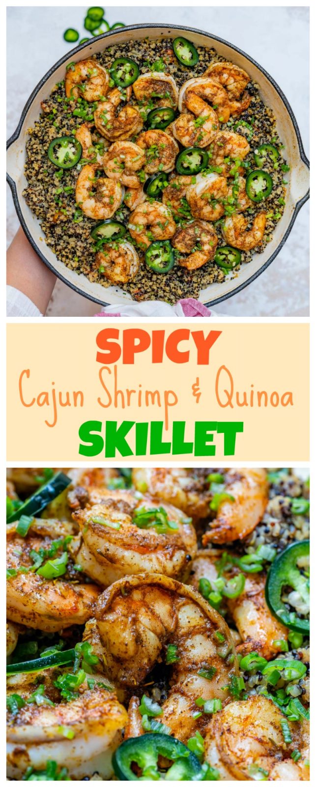 Spicy Cajun Shrimp + Quinoa Skillet for Clean Eating Dinner Ideas ...