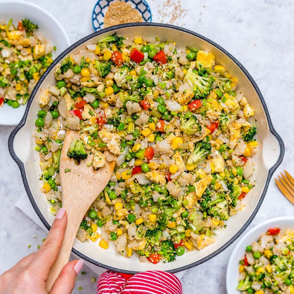 15 Minute Cauliflower Fried Rice Skillet for a FAST Clean Dinner ...