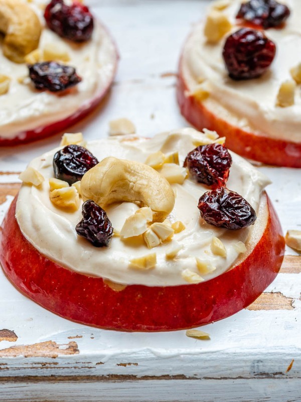 Eat Clean Cashew Butter Apple Slice Snacks