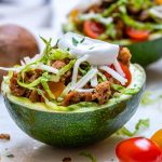 Eat Clean Turkey Taco Stuffed Avocados with all the Goodies