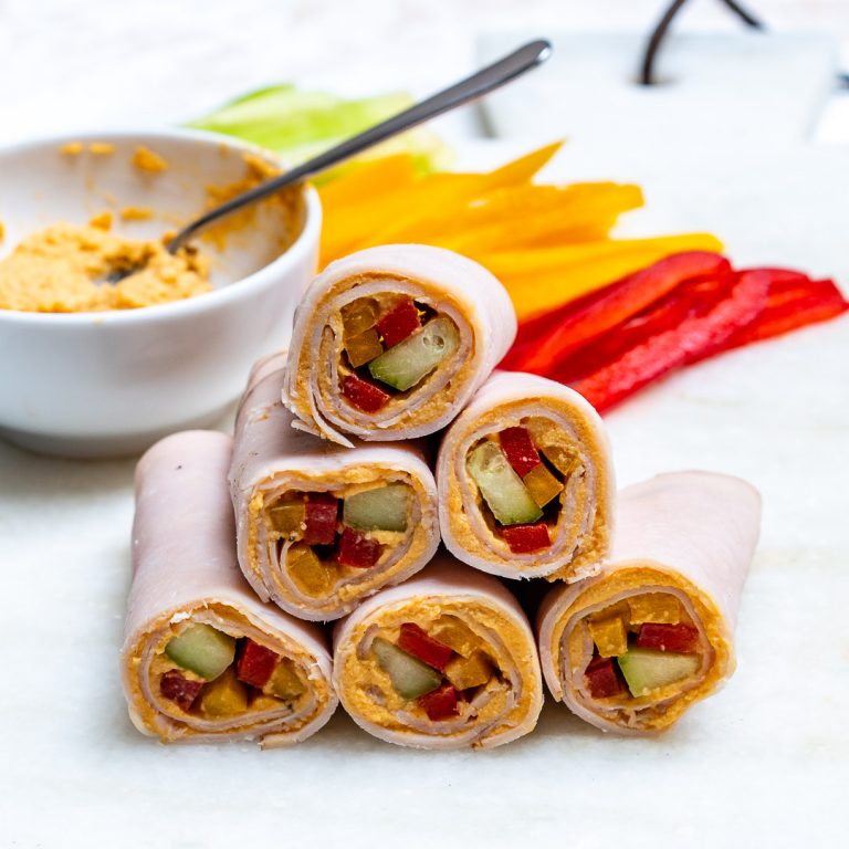 Turkey + Veggie + Hummus Wraps are a Quick and Creative Clean Eating
