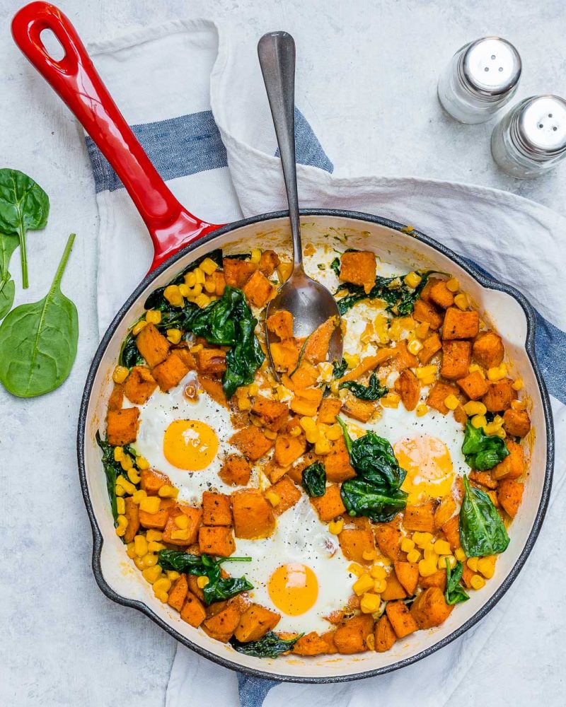 Sweet Potato N’ Egg Skillet to Wake Up and Eat Clean! Clean Food Crush