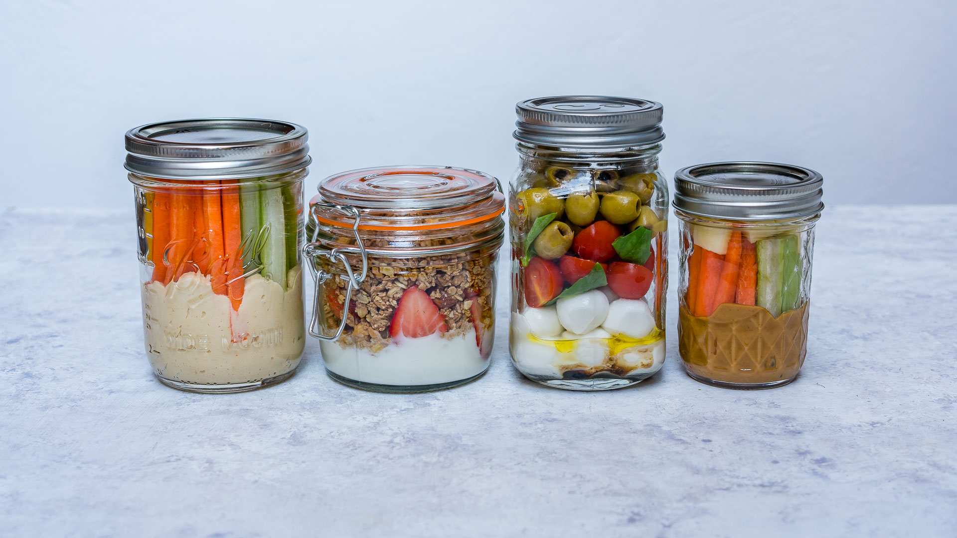 Mason Jar Snacks 4 Ways to Eat Clean + Prep Ahead! Clean Food Crush