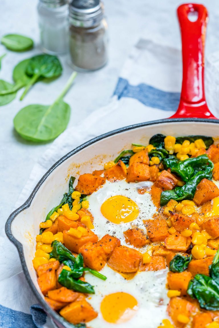 Sweet Potato N’ Egg Skillet to Wake Up and Eat Clean! Clean Food Crush