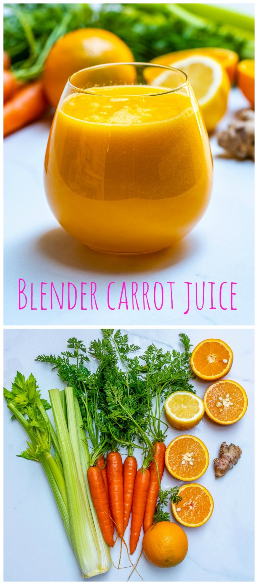 Blender carrot juice