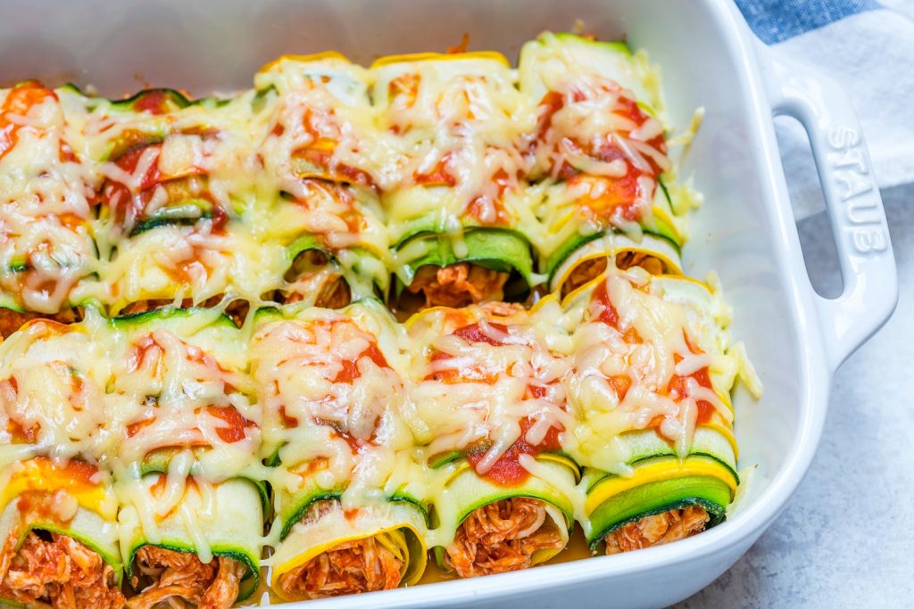 Zucchini Chicken Enchilada Roll-Ups Recipe