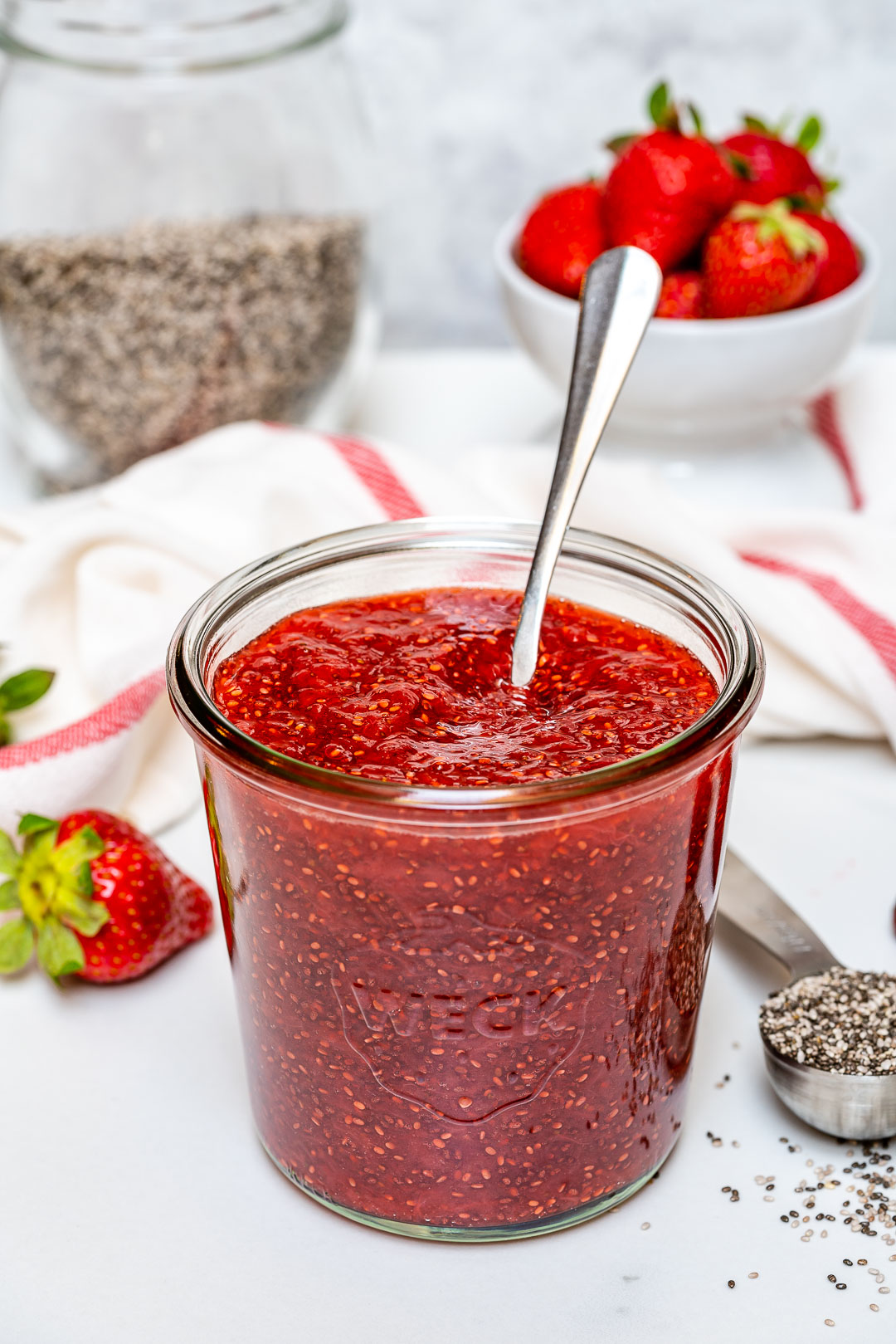 Clean Eating Chia Seed Strawberry Jam