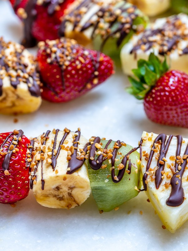 Clean Banana Split Kabobs