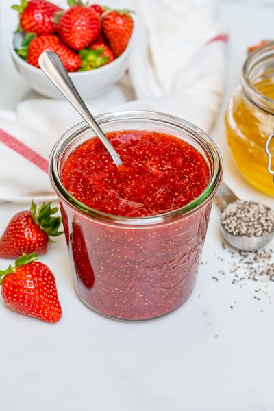 This Healthy Chia Seed Strawberry Jam Only Has 3 Ingredients! | Clean ...