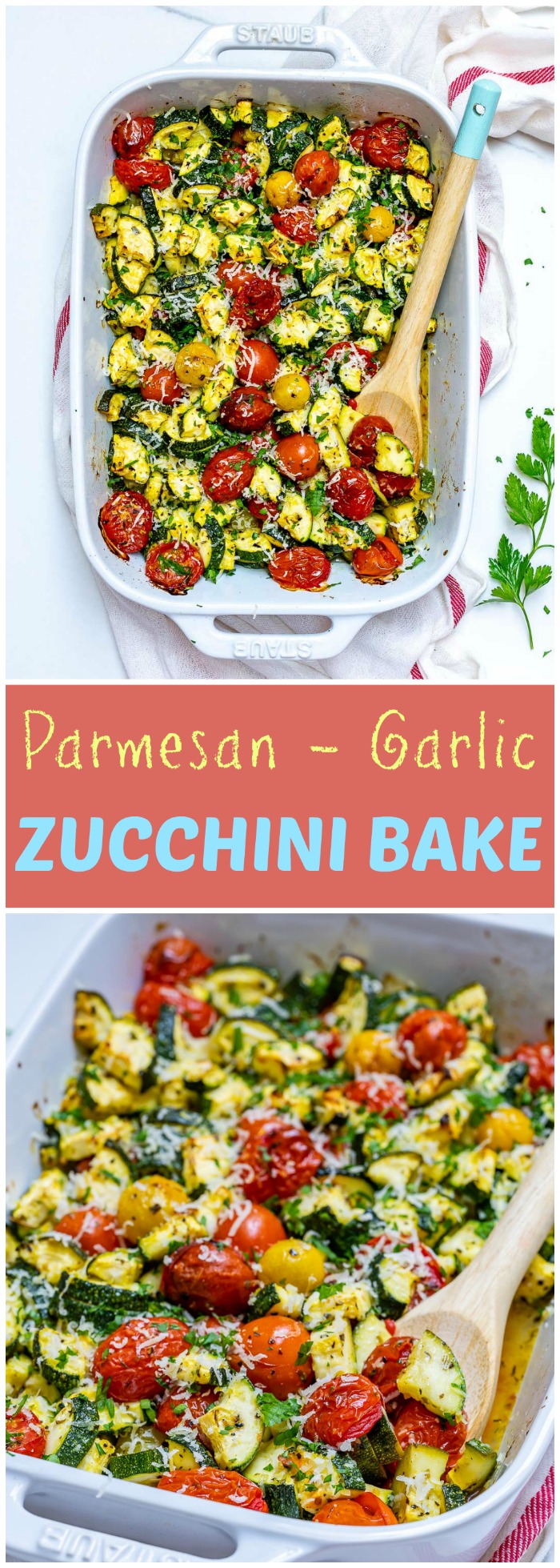 Breakfast Garlicky Parmesan Zucchini Bake