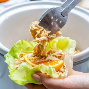 Crockpot Orange Sesame Shredded Chicken by CleanFoodCrush