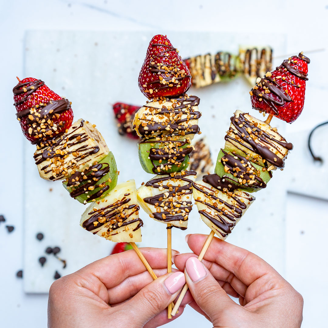 Eat Clean Banana Split Kabobs