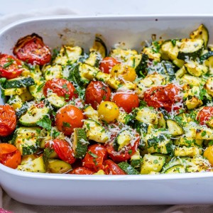 Clean Garlicky Parmesan Zucchini Bake Recipe